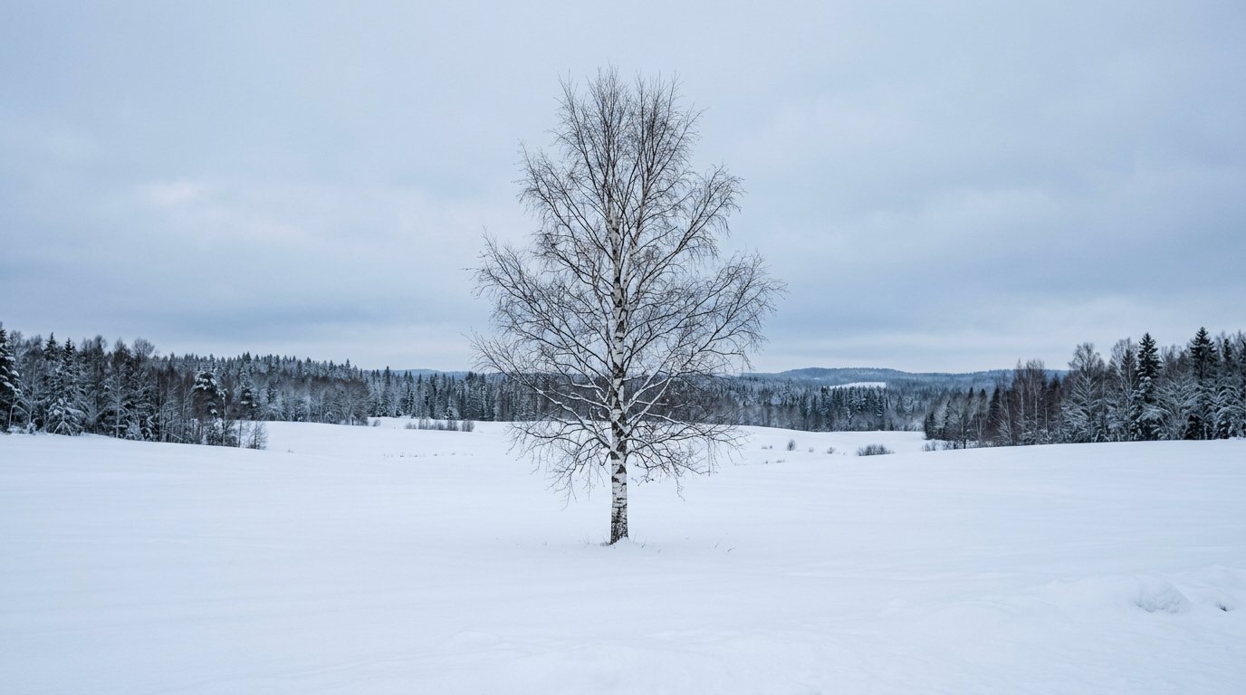 Björk på vintern